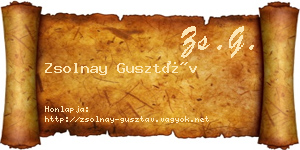 Zsolnay Gusztáv névjegykártya
