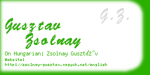 gusztav zsolnay business card